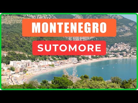 SUTOMORE, Montenegro - Beach, Mountains &amp; Tabija Fortress Panorama - One Shot