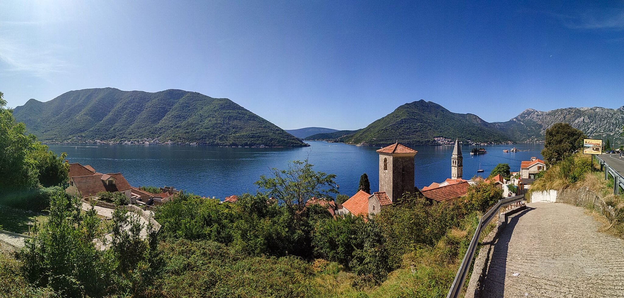 View of the Bay of Kotor from Perast (Montenegro)