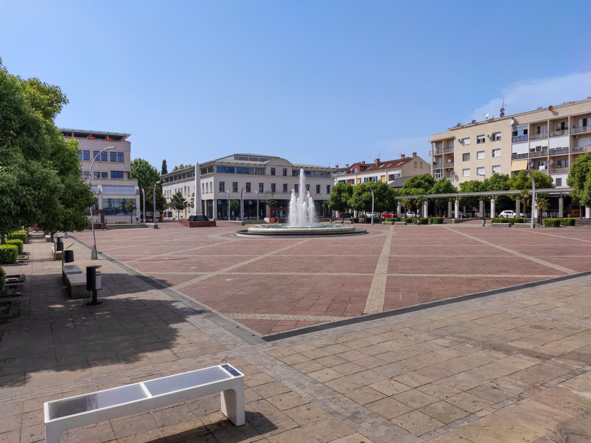 Independence Square in Podgorica - the capital of Montenegro. In the past - Republic Square.