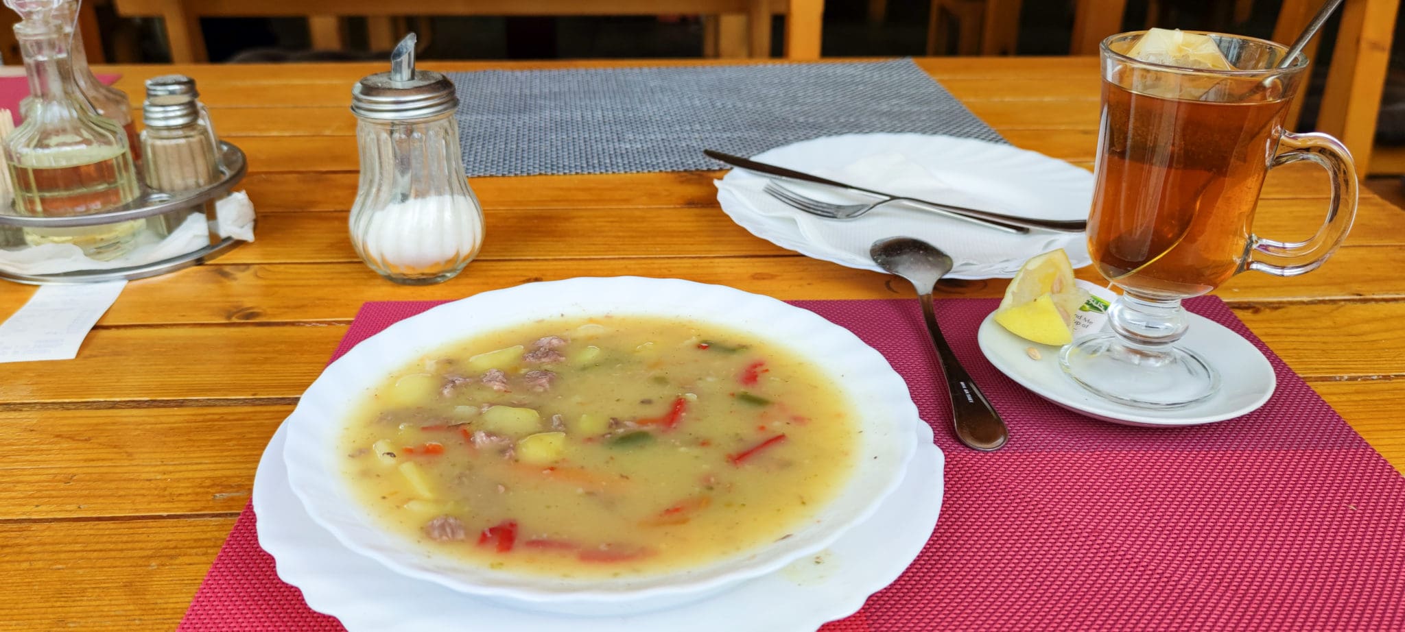 Chorba (soup) in the Luna tavern (Konoba Luna) in Zabljak, northern Montenegro.