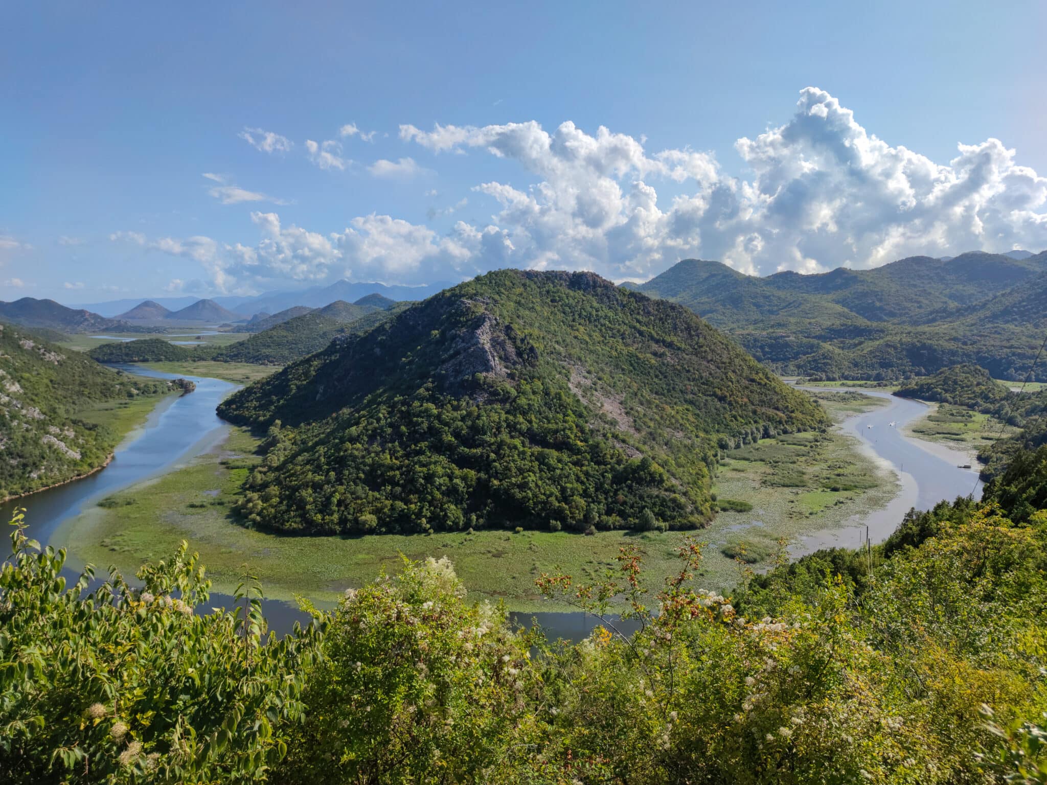 Crnojevica river flowing into Lake Skadar. Montenegro.