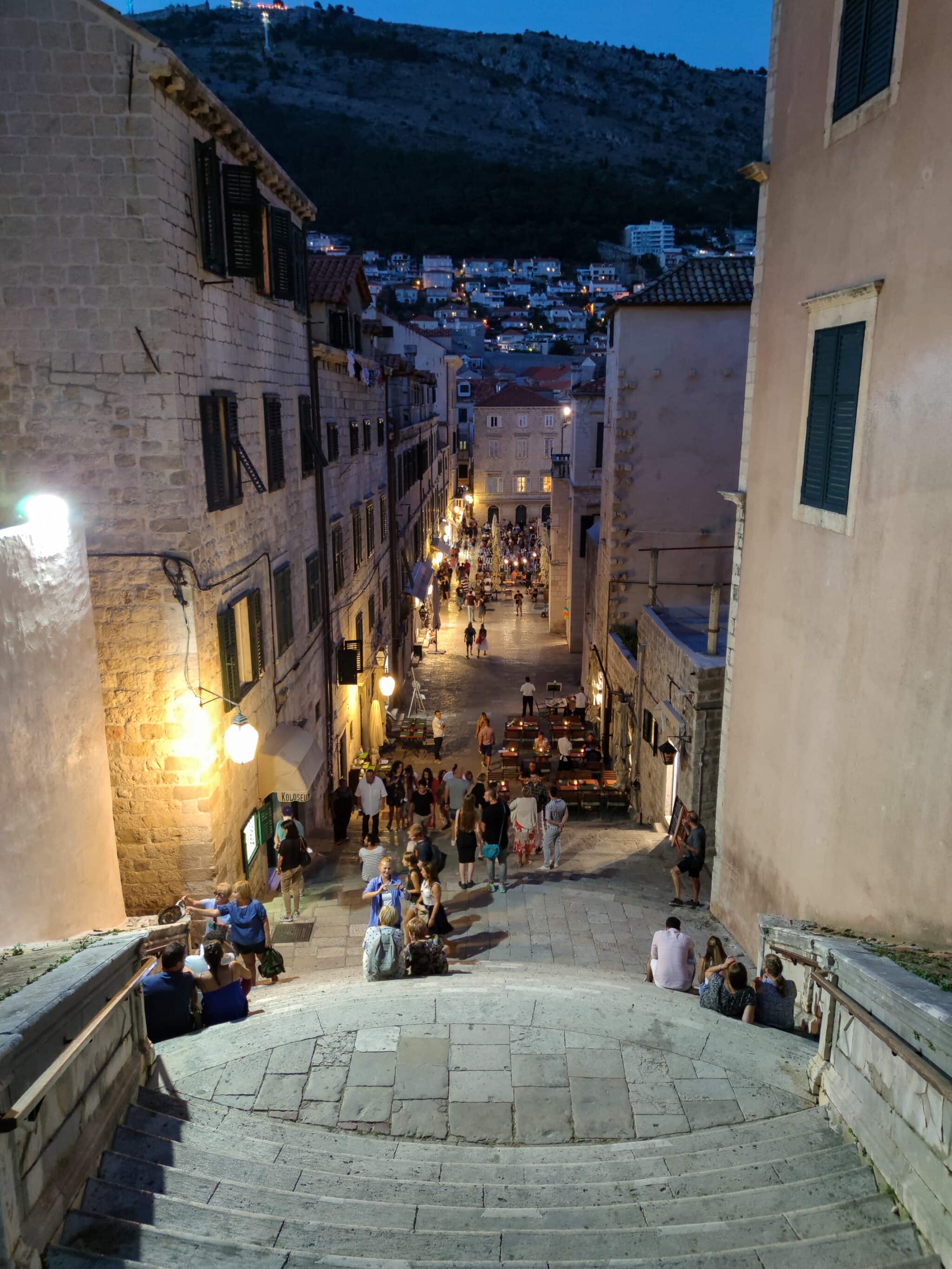 Stairs in the city of Dubrovnik in Croatia. The same one that Cersei descended in the Game of Thrones.