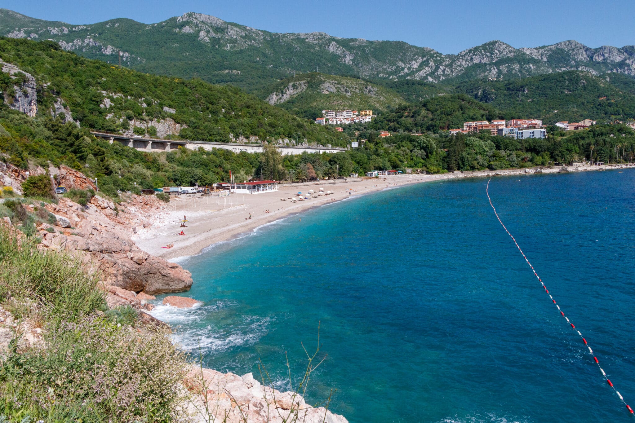 Kamenevo beach. Budva Riviera. Montenegro.