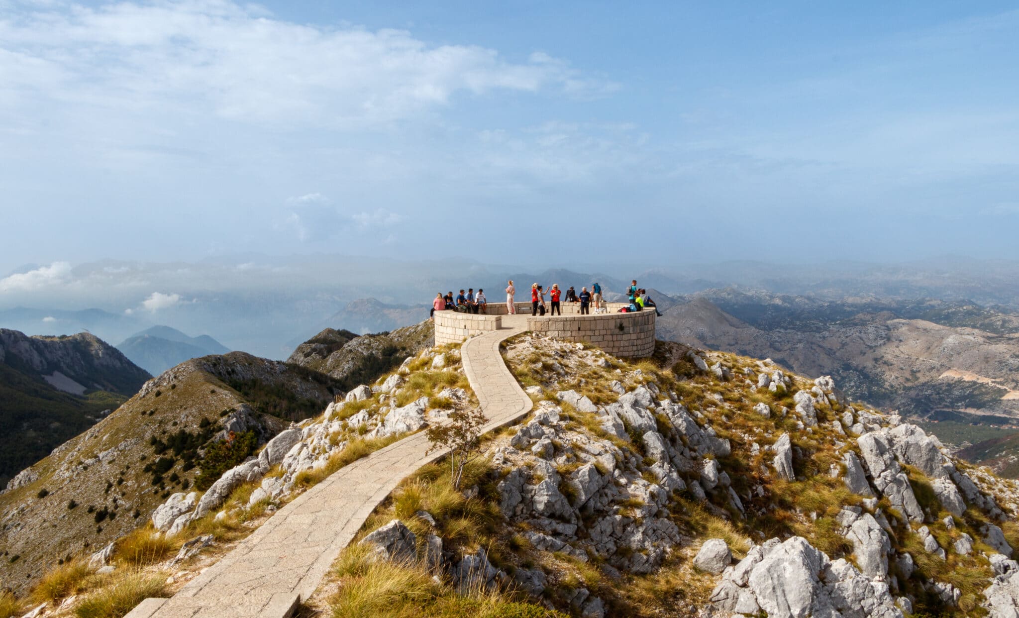 An observation deck on Mount Lovcen in Montenegro