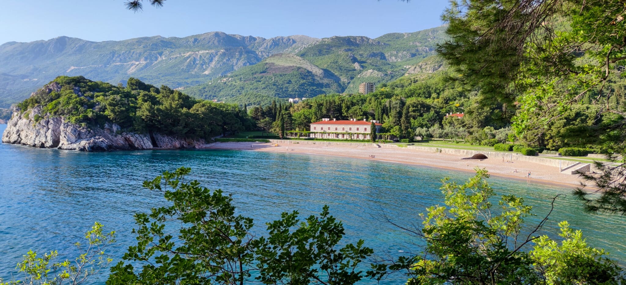 Milocer Beach (aka Royal Beach or King's Beach) on the Budva Riviera in Montenegro