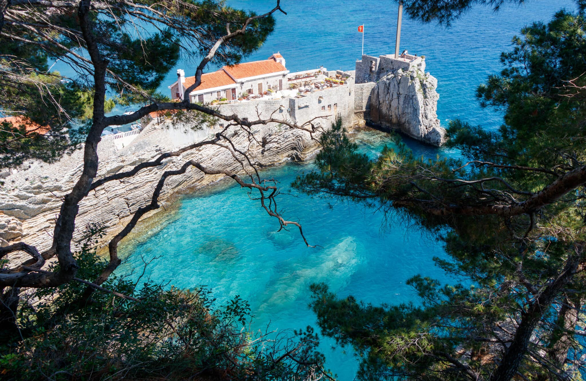 Venetian fortress Castello in the city of Petrovac in Montenegro