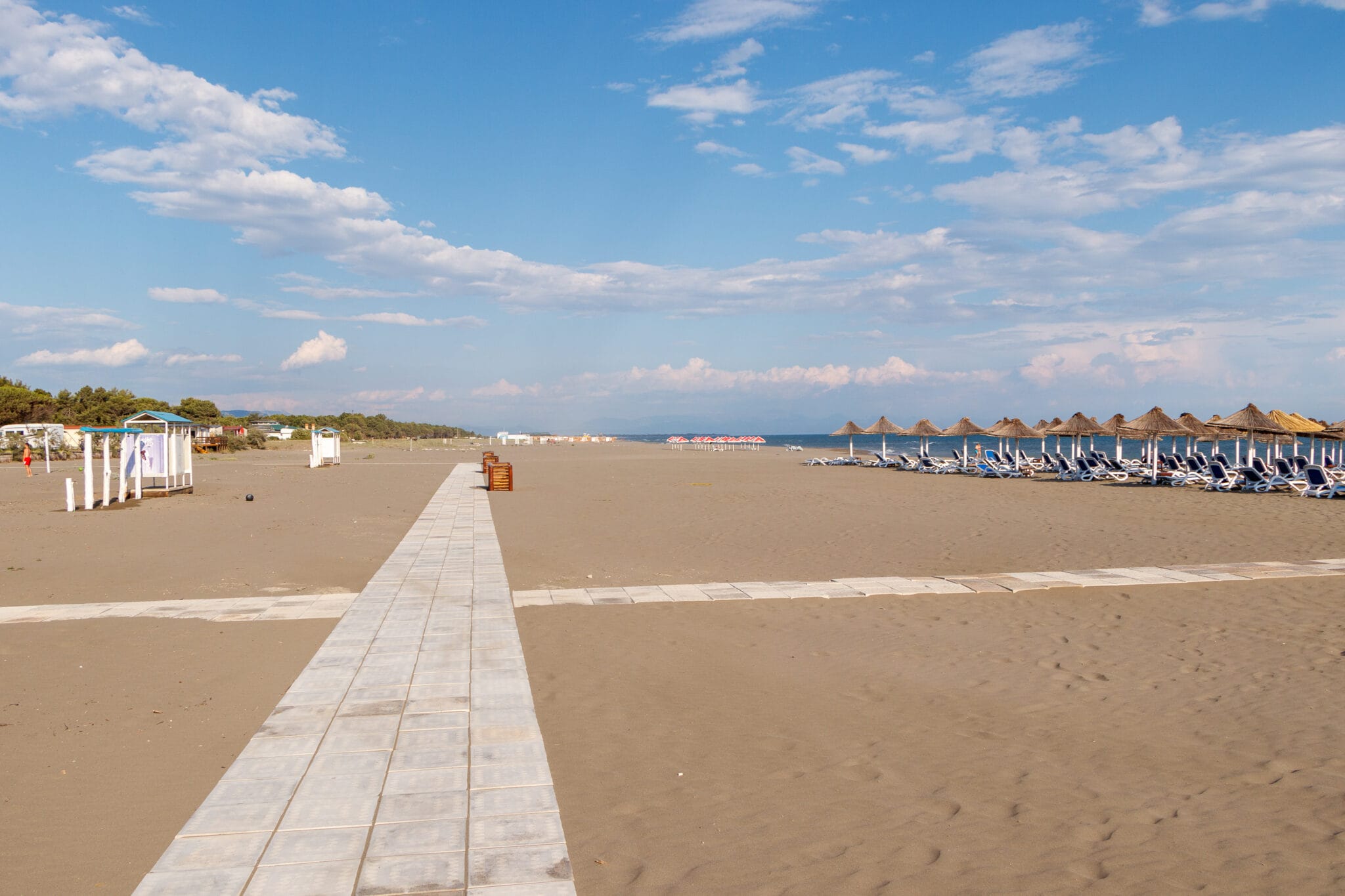 Safari Beach - a part of the huge sandy Velika Plaza beach in Montenegro, near Ulcinj.