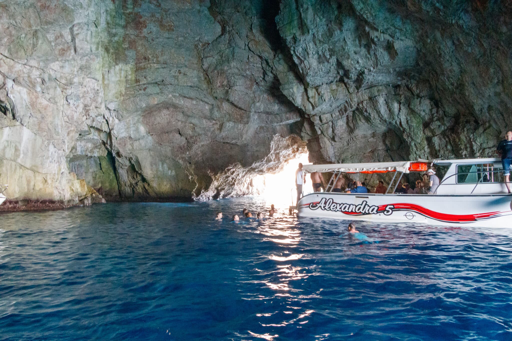 The Blue Cave is a cavern on the Adriatic coast in Montenegro, near the entrance to the Bay of Kotor