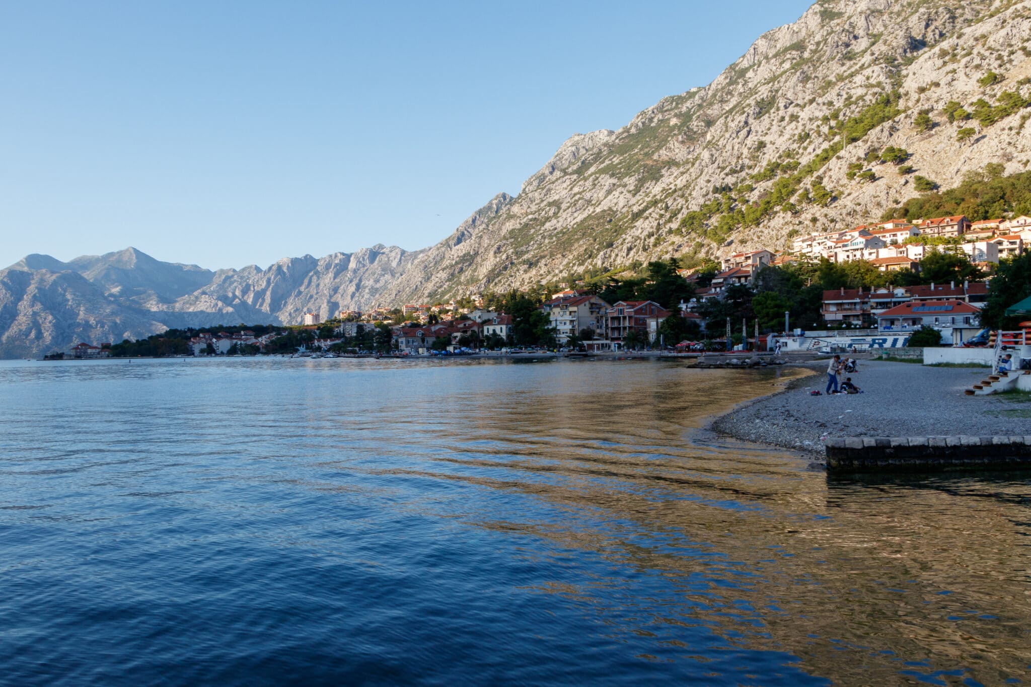 Beach in Kotor, Montenegro.