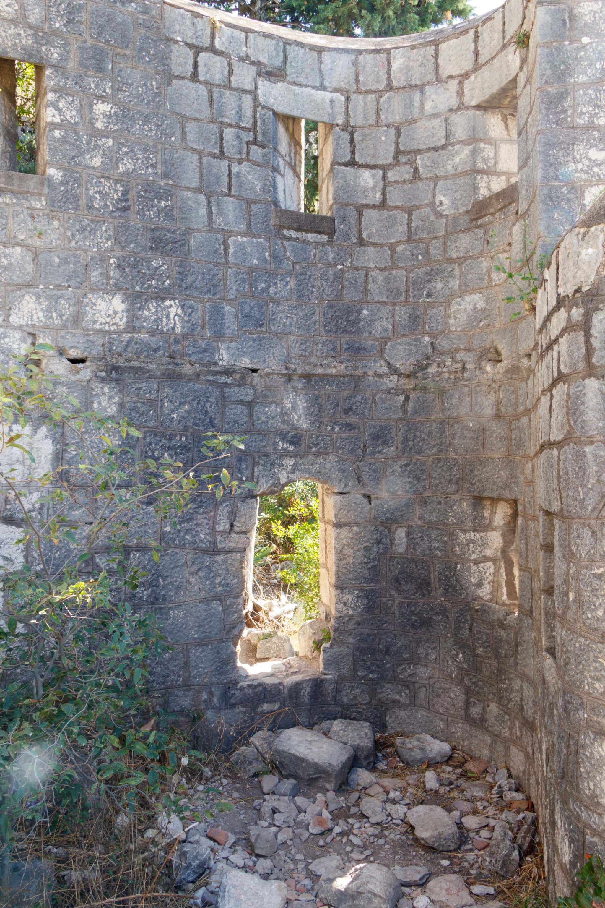 The window for the "entrance" to the St. John's Kotor fortress in Montenegro