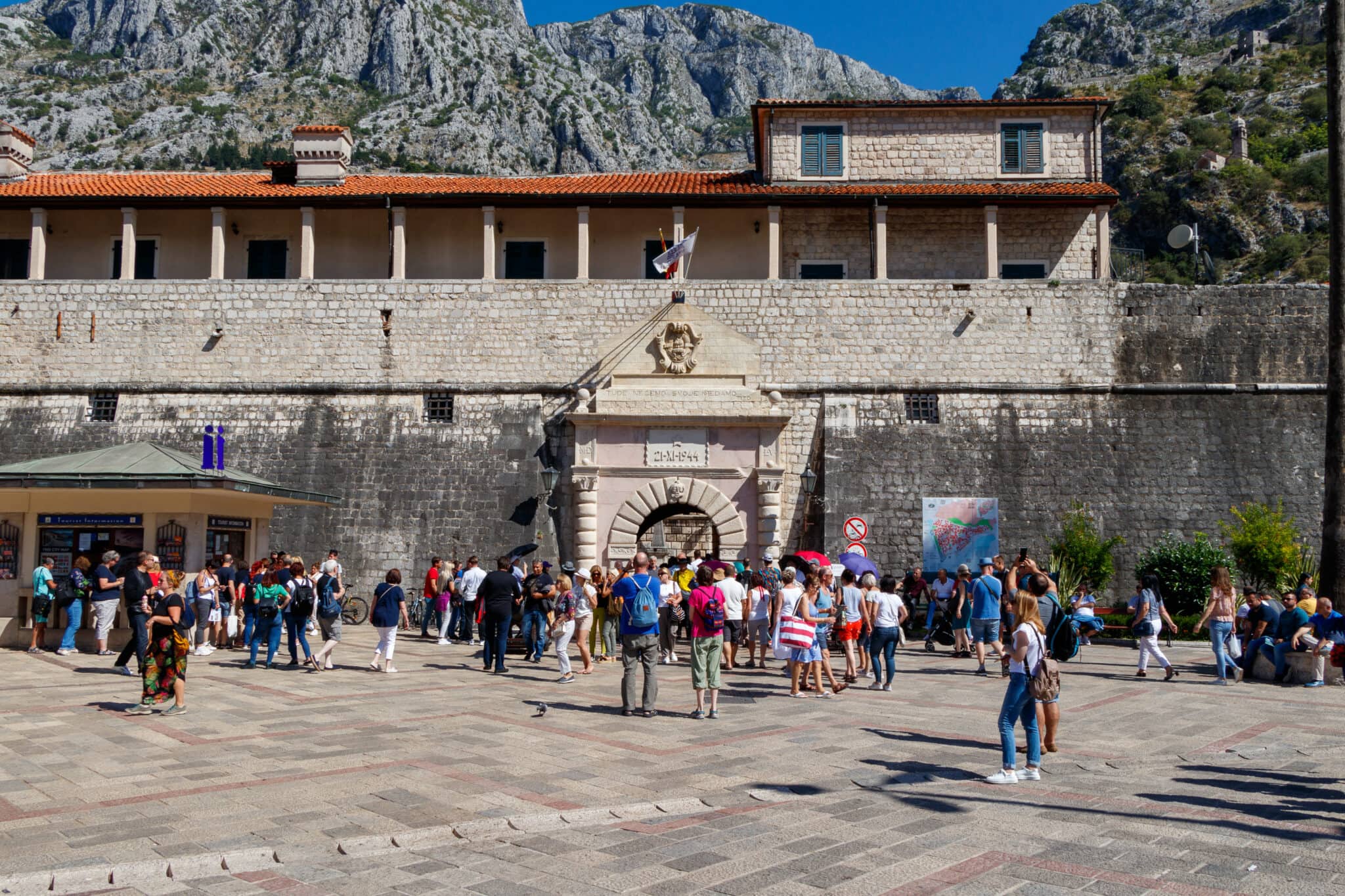 Sea Gate - the main entrance to the Old Town of Kotor in Montenegro