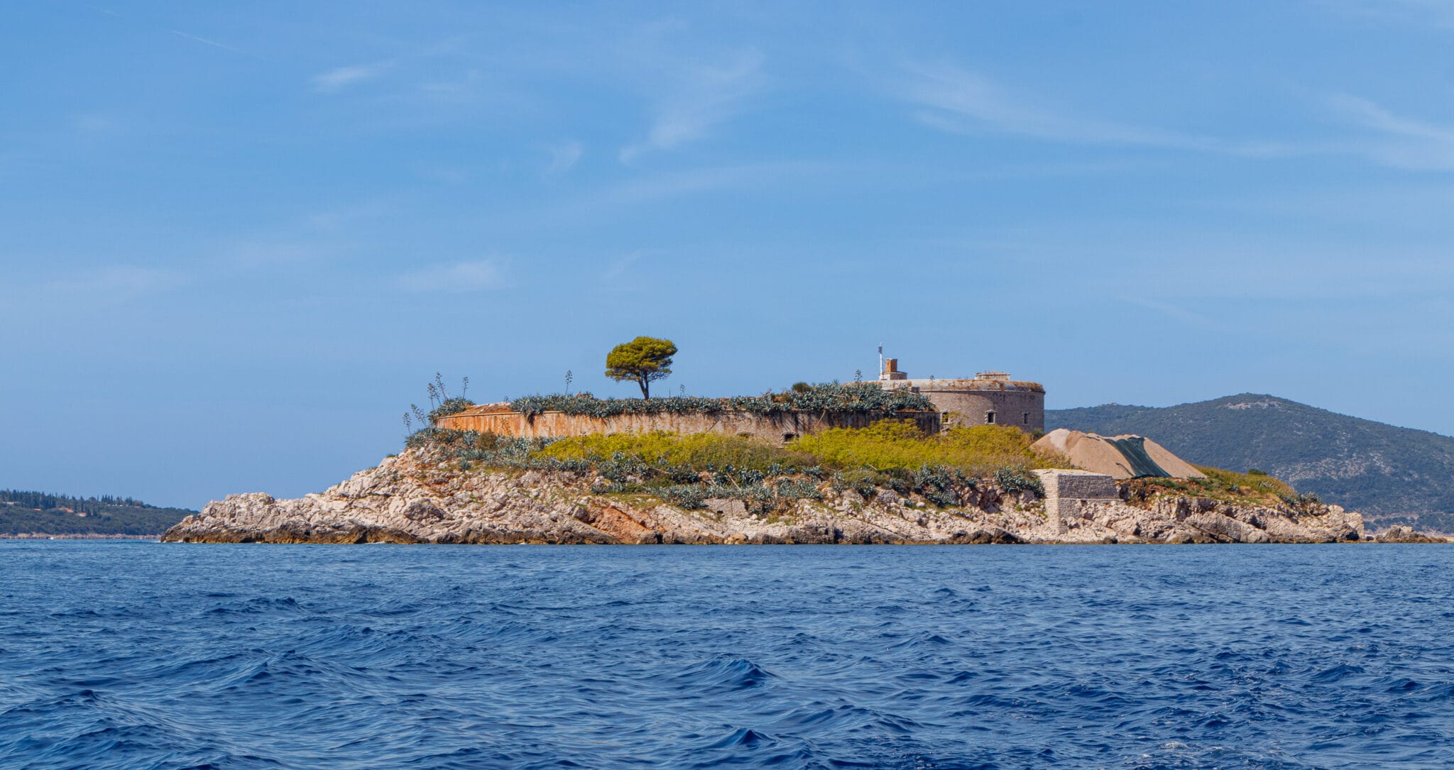 Panorama of the Mamula island in Montenegro